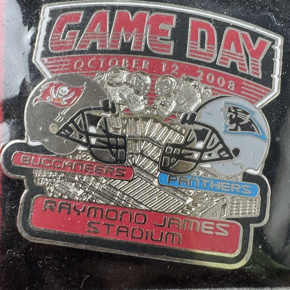 NFL Game Day Pin 2008 Raymond James Stadium Tampa Buccaneers Carolina Panthers